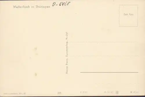 Mellenbach-Glasbach, Stadtansicht, ungelaufen