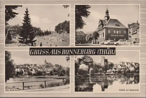 Ronneburg, Rathaus, Schwimmbad, Badeteich, ungelaufen