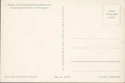 Buchenwald, Mahn- und Gedenkstätte, Stelenweg, Ringgrab, ungelaufen