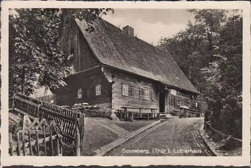 AK Sonneberg, Lutherhaus, gelaufen 1951