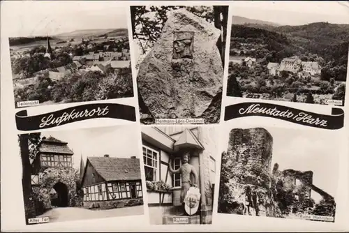 Neustadt a.d. Orla, Kurheim, Altes Tor, Roland, Denkmal, gelaufen 1961