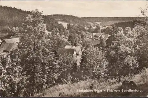 AK Königshütte, Blick vom Schreiberberg, Stadtansicht, gelaufen 1965