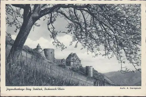 Bacharach, Jugendherberge Burg Stahleck, ungelaufen