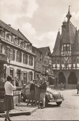 Bad Orb, Markt, Löwen Drogerie, Farben und Fotohaus, gelaufen 1965