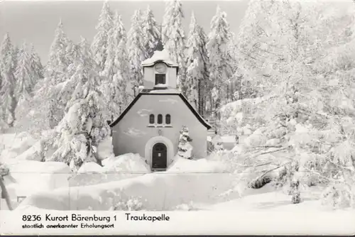 Kurort Bärenburg, Traukapelle im Winter, ungelaufen