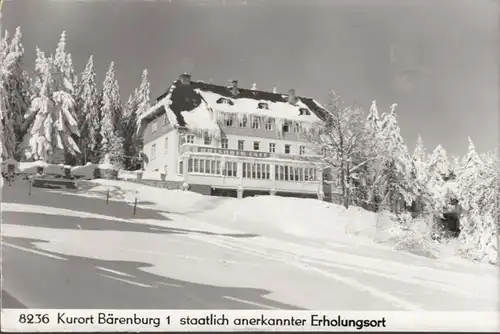 Kurort Bärenburg, Urlauber Cafe im Winter, gelaufen