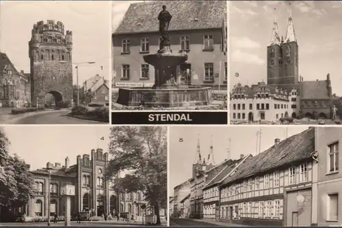 Stendal, Tangermünder Tor, Marktplatz, Marienkirche, Bahnhof, gelaufen 1981