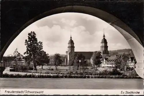 Freudenstadt, Stadtkirche, gelaufen 1954