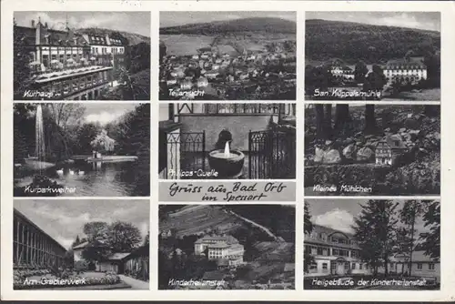Bad Orb, Kurhaus, Schüppemühle, asile, multi-image, couru 1959