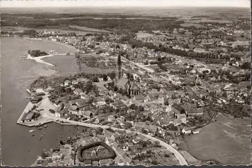 Schleswig, Fliegeraufnahme, gelaufen 1964