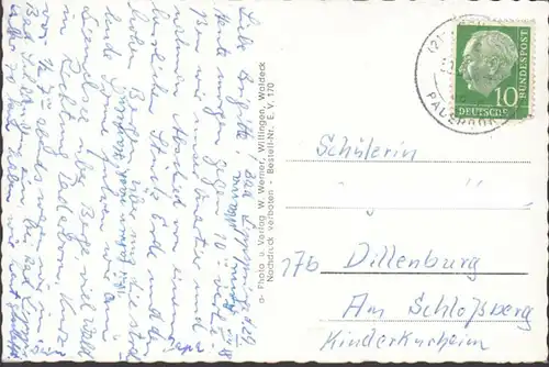 Willingen, Schwalefeld, Upländer Hof, gelaufen 1958