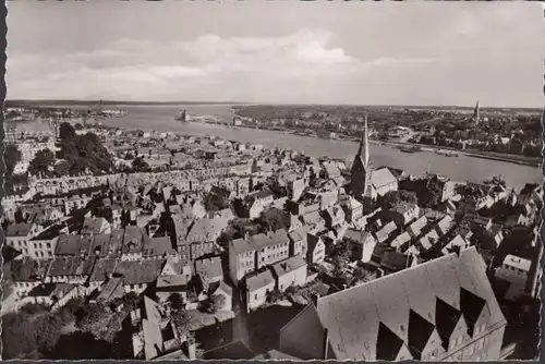 Flensburg, vue sur la ville, incurvée