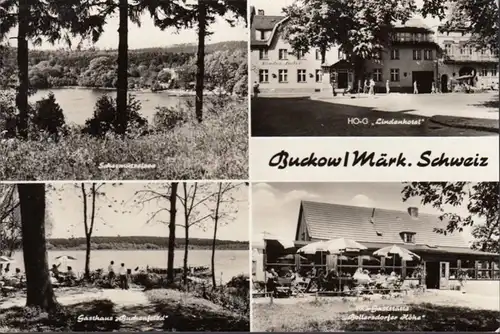 Buckow, Lindenhotel, Gaststätte Bollersdorfer Höhe und Buchenfried, gelaufen