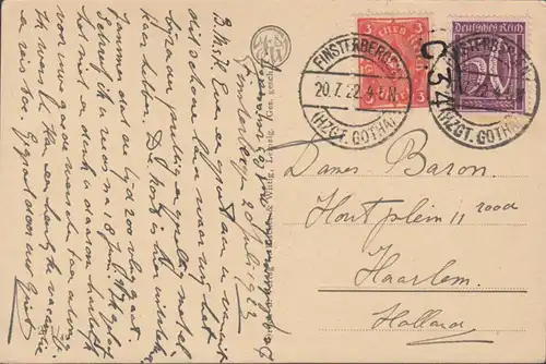 Finsterbergen, Partie am Steitzbergfelsen, gelaufen 1922
