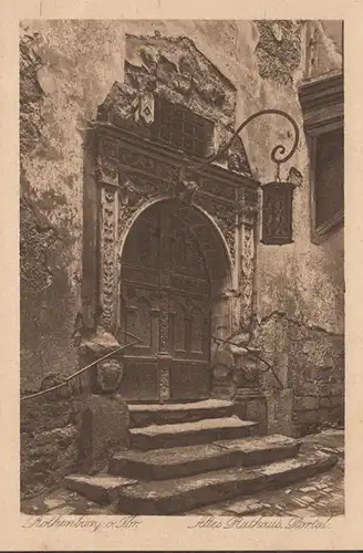 Rothenburg, Altes Rathaus Portal, ungelaufen