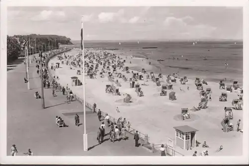 Travemünde, Promenade mit Strand, gelaufen 1951