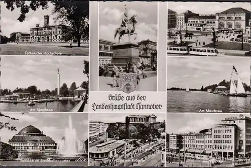 Hannover, Maschsee, Hochschule, Bahnhof, Kröpcke, gelaufen 1957