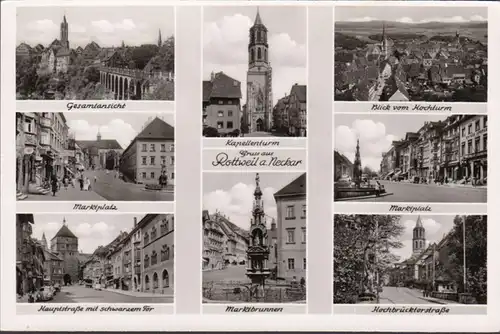 Rottweil, vues de la ville, incurvé