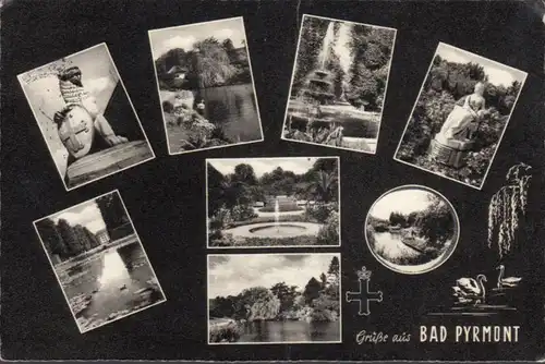 Bad Pyrmont, vue du parc, couru en 1961