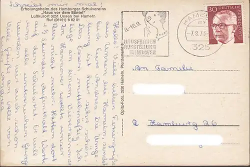 Unsen, Erholungsheim Haus vor dem Süntel, gelaufen 1973