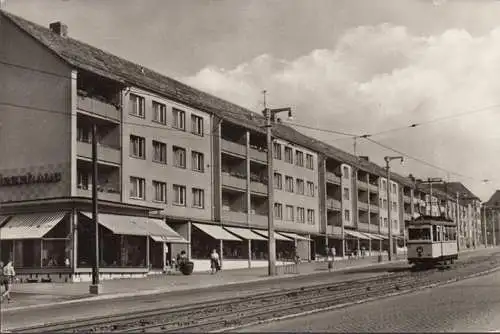 Nordhausen, Rautenstraße, Straßenbahn, gelaufen 1970