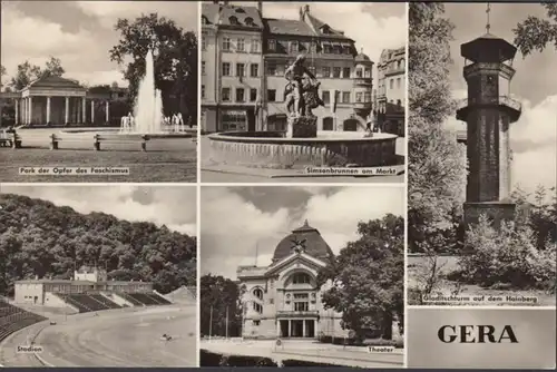 Gera, Park, Markt, Stadion, ungelaufen