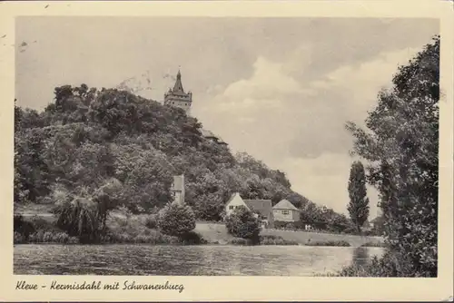 Kleve, Kermisdahl mit Schwanenburg, gelaufen 1953