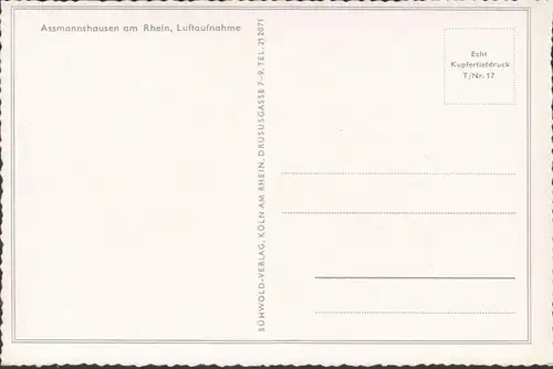 Assmannshausen, Fliegeraufnahme, ungelaufen
