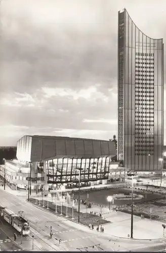 Leipzig, Neues Gewandhaus und Hochhaus, ungelaufen