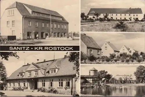 Sanitz, Landwarenhaus, Internat, Oberschule, Rostocker Straße, gelaufen 1971