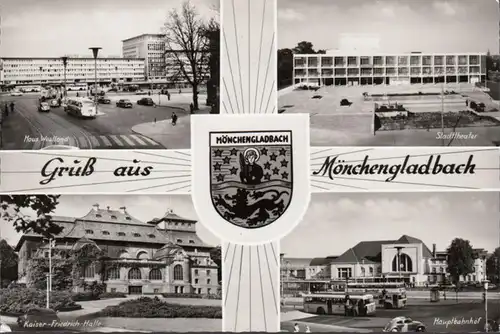 Mönchengladbach, Maison Westland, Théâtre de la ville, gare centrale, non-roulé