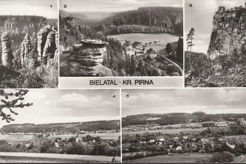 Bielatal, Gebirge, Stadtansichten, gelaufen 1985