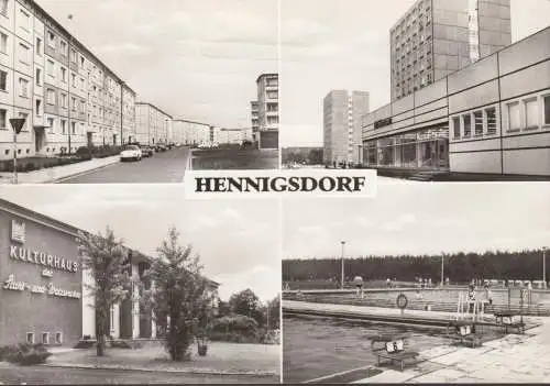 Hennigsdorf, Siedlung, Freibad, Kulturhaus, gelaufen