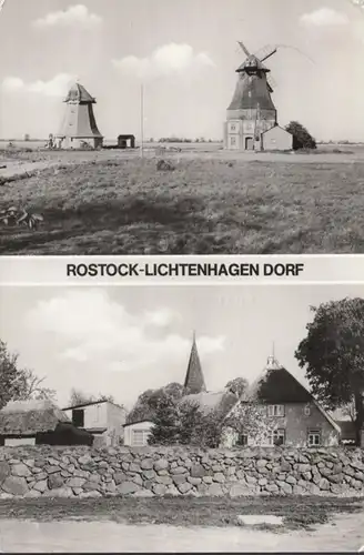 Rostock Lichtenhagen Dorf, Windmühlen, Teilansicht, gelaufen