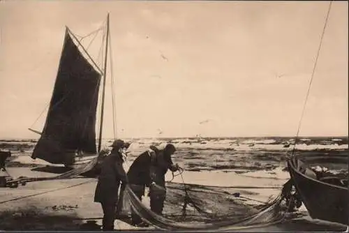 Rerik, Fischer am Strand, gelaufen