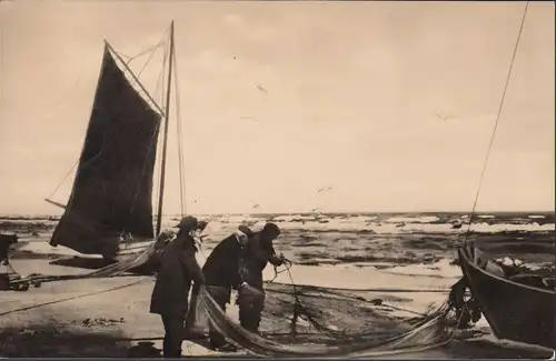 Rerik, pêcheur sur la plage, couru