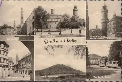 Görlitz, Lénineplatz , Untermarkt . Reichenbacher Turm erfall