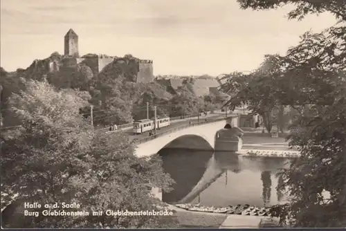 Halle Saale, Giebichenstein und Brücke, ungelaufen