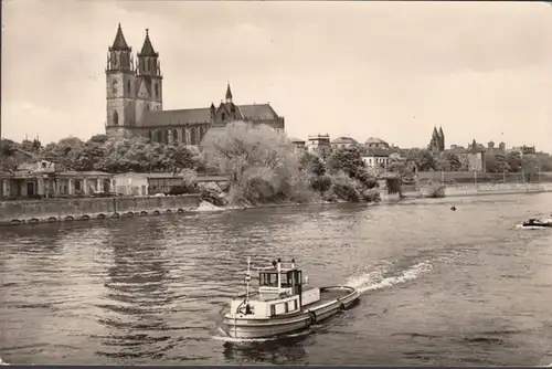 Magdeburg, Elbe et Dom, en 1976