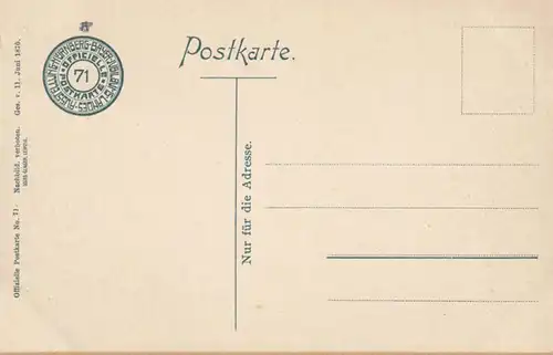 Nürnberg, Landes-Ausstellung Nürnberg 1906 Ministerium für Verkehrsangelegenheiten, ungelaufen