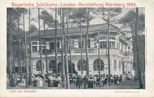 Nürnberg Landes-Ausstellung Nürnberg 1906 Cafe und Bäckerei, ungelaufen