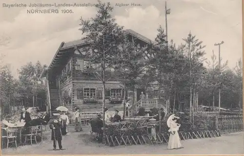 Nürnberg Jubiläums Landes-Ausstellung 1906 Algäuer Haus, ungelaufen