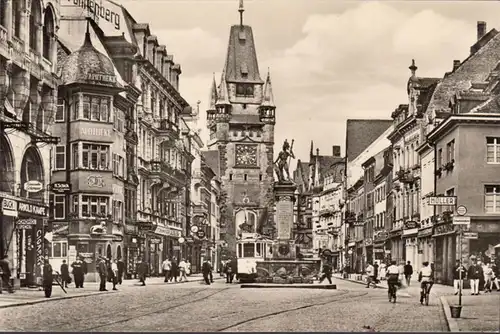 Freiburg, Kaiser Josefstraße mit Martinstor, ungelaufen