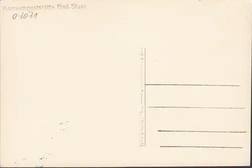 Bad Stuer, Konsumgaststätte, ungelaufen