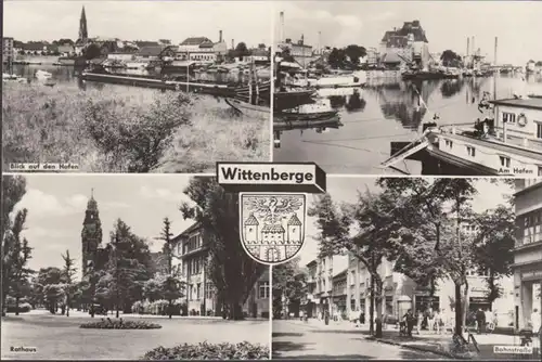 Wittenberge, Hafen, Bahnstraße, Rathaus, ungelaufen