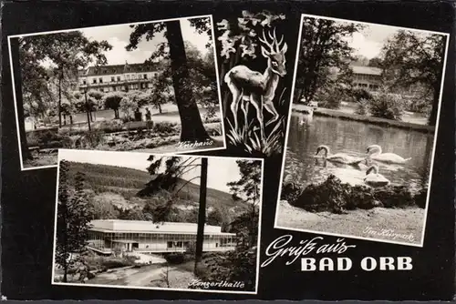 Bad Orb, Kurhaus, Kurpark, Konzerthalle, gelaufen 1965