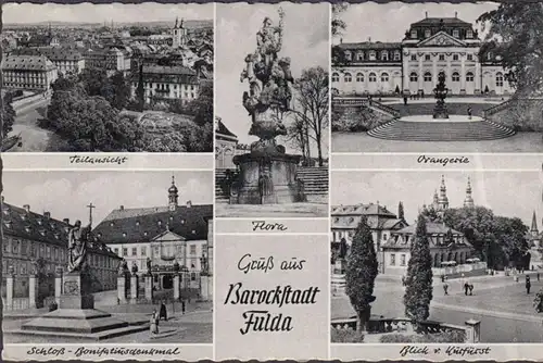 Fulda, Orangerie, Schloß, Flora, gelaufen 1963