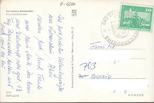 Andenhausen, Ferienheim Katzenstein, gelaufen 1974