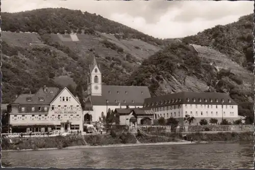 Bornhofen, Kloster und Hotel Morbach, gelaufen 1960