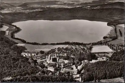 Maria Laach et Laacher Lae, photo aérienne, couru en 1958